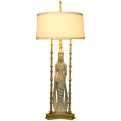 1950s Quan Yin Table Lamp 9