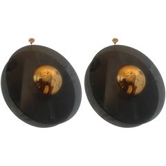 Pair of "Saturno" Moderne Pendant Chandeliers 3