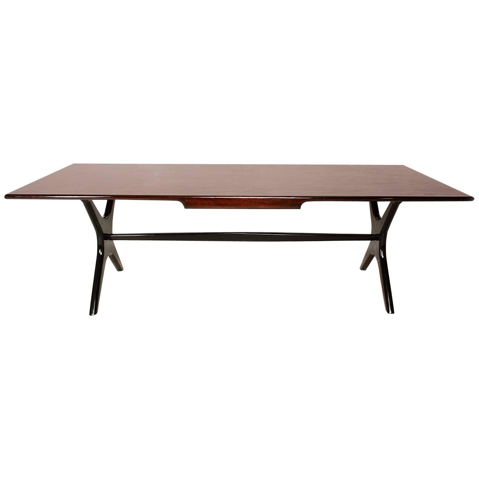 Mexican Modernist Dining Table with "X" Base
