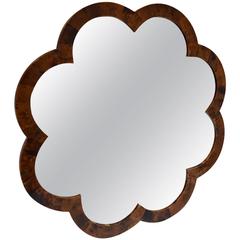 Scalloped Cow Horn Framed Mirror