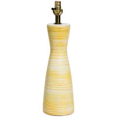 Mid-Century Italian Striped Glaze Table Lamp