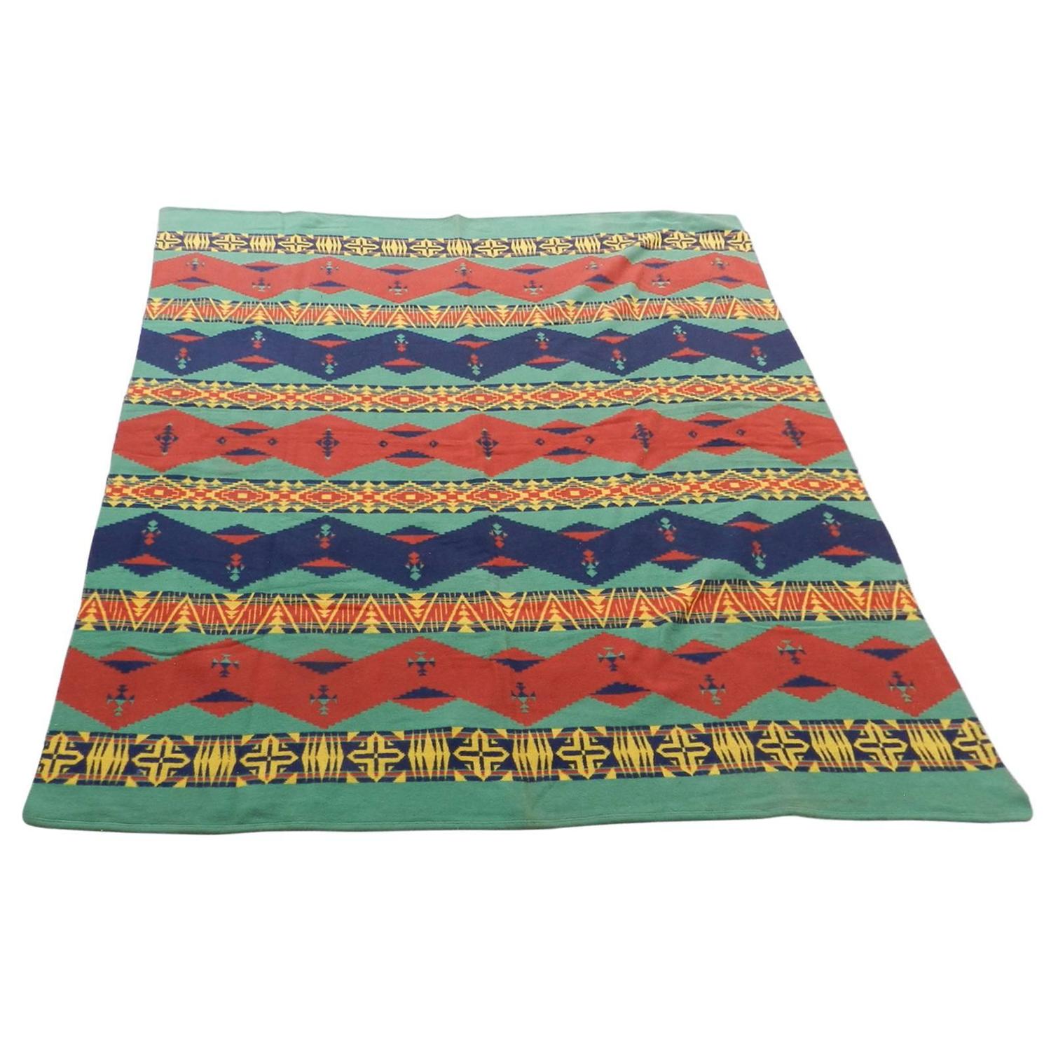 Vintage 1930s Cotton Beacon Camp Blanket For Sale at 1stdibs