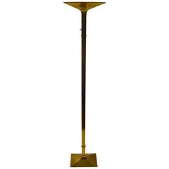 Elegant Brass Torchiere by "New Society"