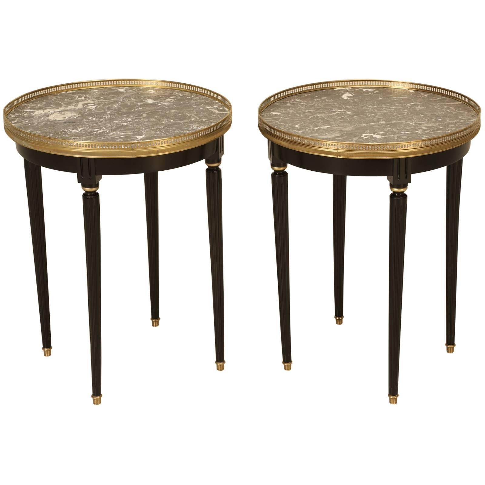 Louis XVI Style Ebonized End or Side Tables