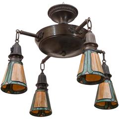 Four-Arm Chandelier, Arts 
Crafts