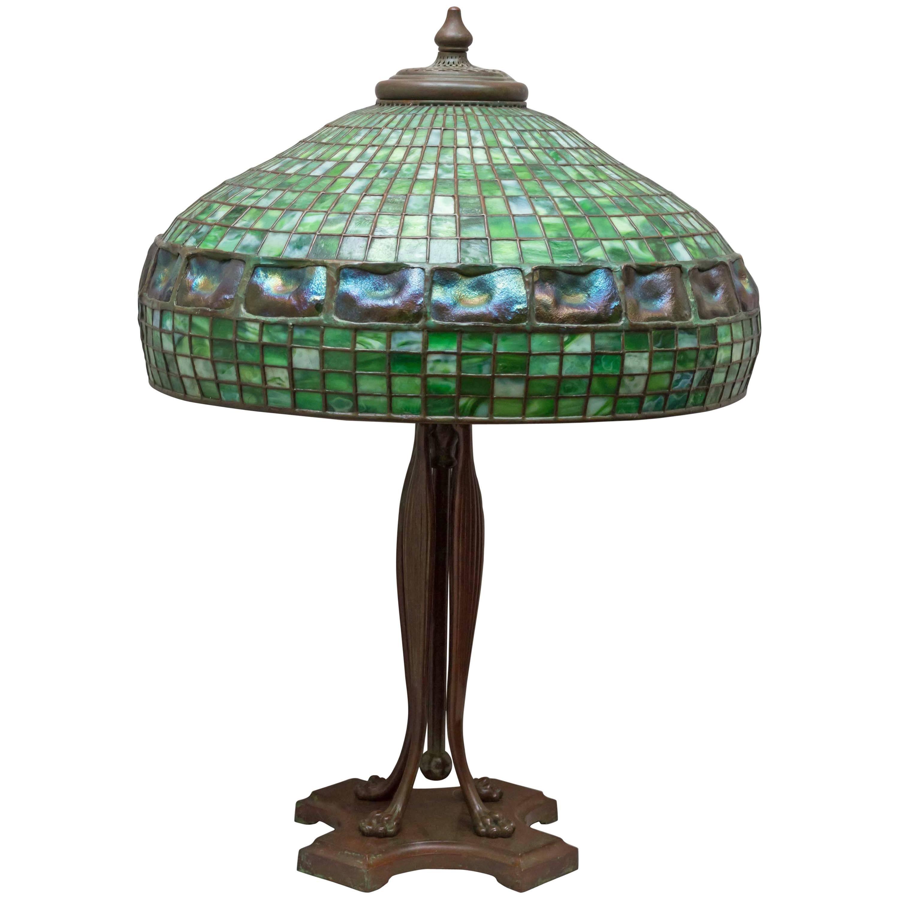 Tiffany Studios Turtle Back Tile Table Lamp