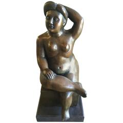 Figurative Woman in Bronze by Fernando Botero