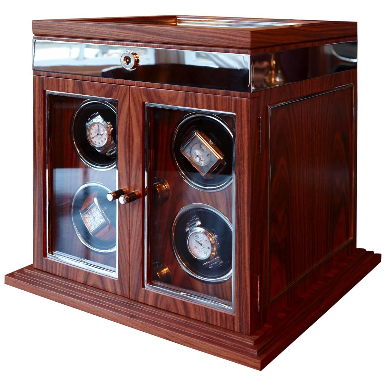 Gentleman’s Watch Box and Cufflink Cabinet For Sale