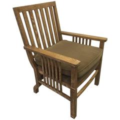 Handsome Cerused Oak French Armchair 9
