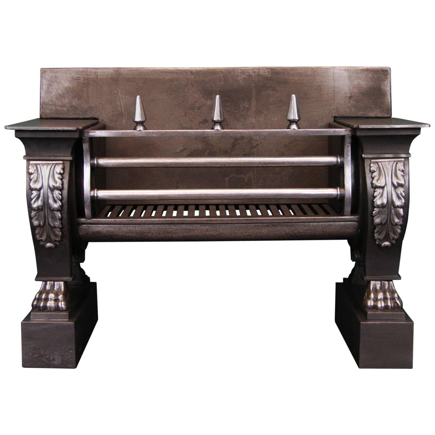 Sarcophagus Fireplace Fire Grate in the Manner of George Bullock For Sale