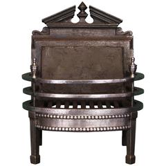 Small 19th Century Wrought and Cast Fireplace Fire Grate