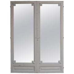 Pair of Antique French Double Mirror Doors 3