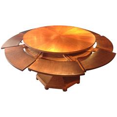 Rare Adjustable Extension Center or Dining Table by Josef Seiler