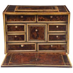 17th Century Indo-Portuguese Tortoiseshell and Bone Cabinet