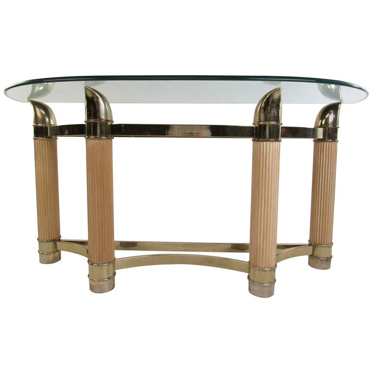 Vintage Modern Demilune Console Table For At 1stdibs Vintage Modern Demilune Console Table For