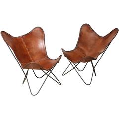 Vintage Leather Lounge Chairs