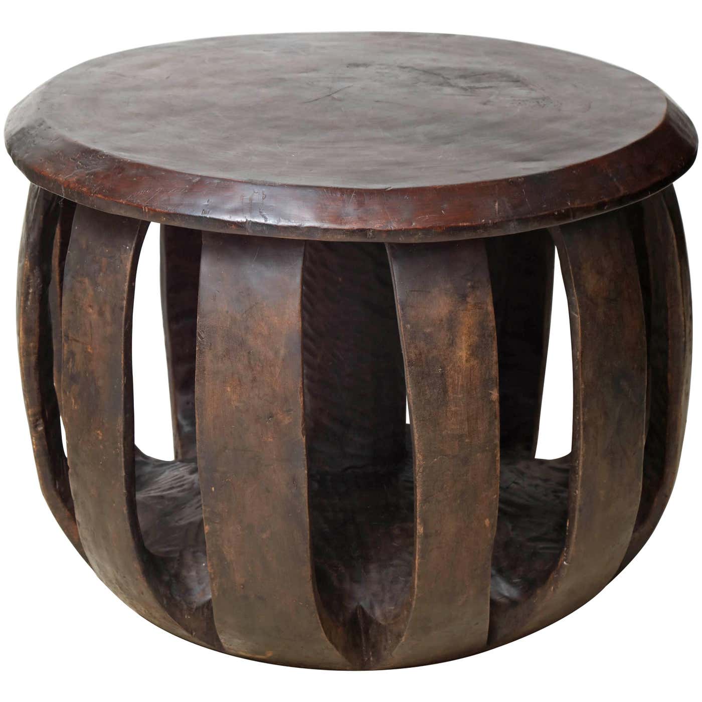 African End Table Circular African Table For Sale at 1stDibs | african tables, african ...