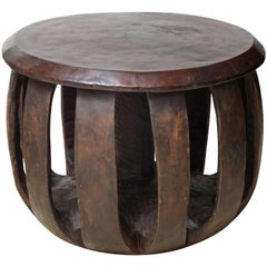 Vintage Circular African Table