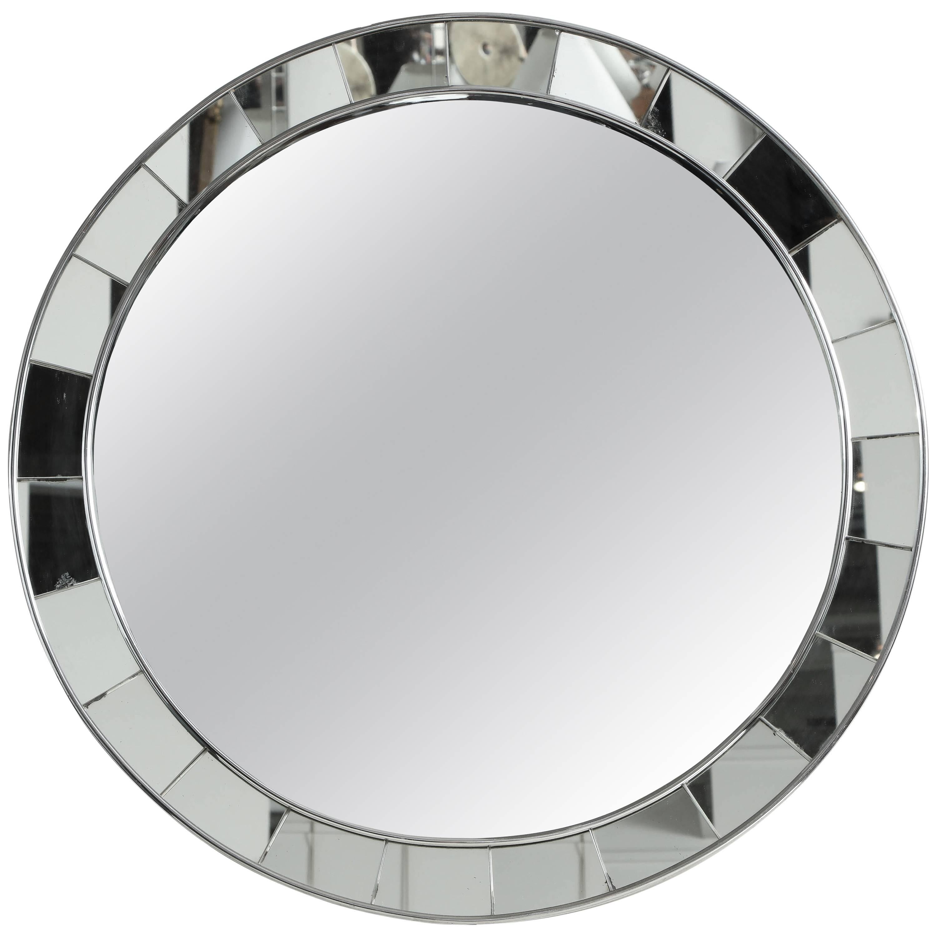 Mid-20th Century Fontana Di Arte Round Mirror For Sale