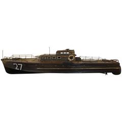 French Marine Model Military Ship, circa 1950s