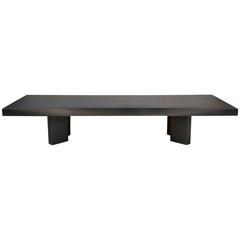 Cassina Plana Low Wood Coffee Table by Charlotte Perriand, Modern, Black, Italy
