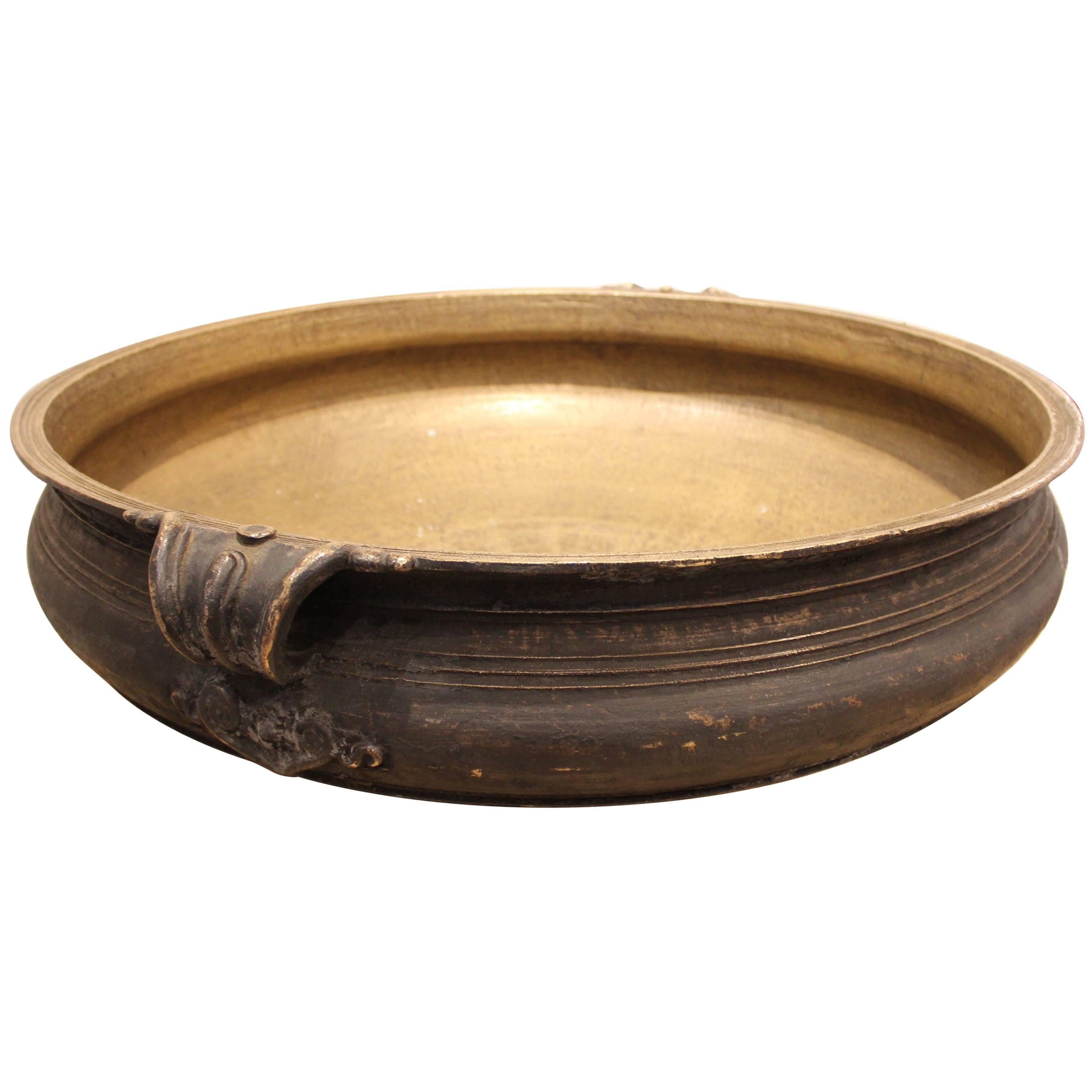 Antique Cast Bronze Urli Bowl, Southern India