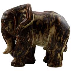 Rare Royal Copenhagen Stoneware Figure, Elephant