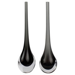 Pair of Mid-Century Cenedese Sommerso Murano Glass Flower Vases, 20th Century 10