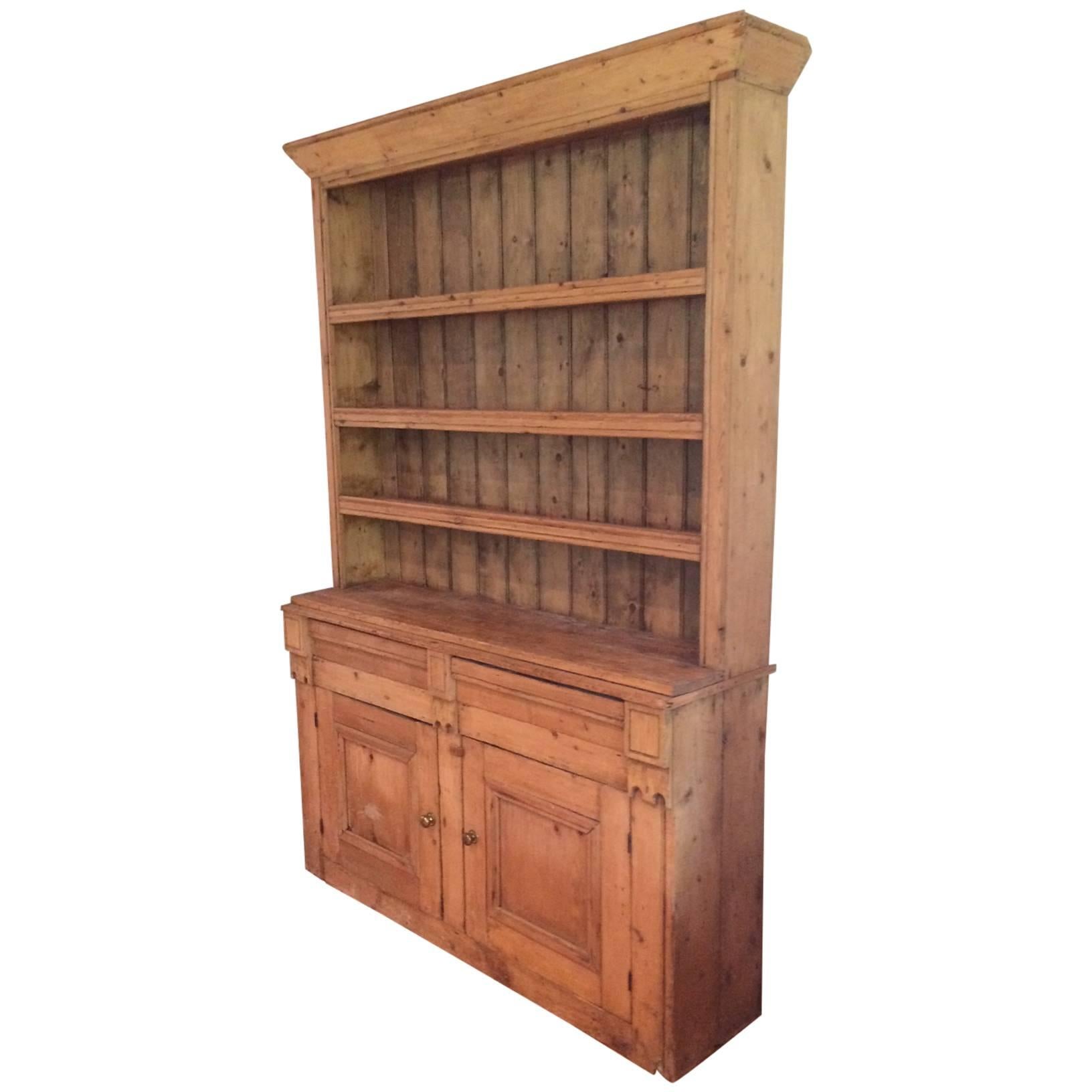 Truly Special Old Pine Hutch Cupboard