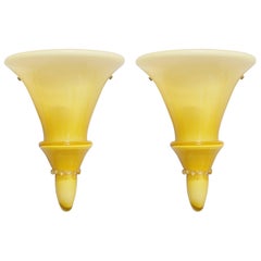 Pair of Cone Sconces by Leucos