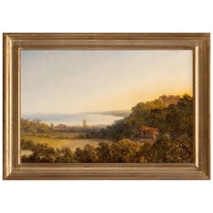 Used Edmund John Niemann Painting, View of Dunster, Somerset