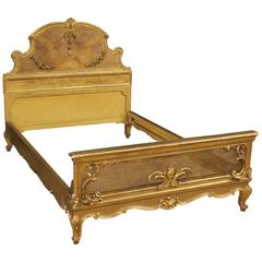 Vintage 20th Century Italian Gilded Bed