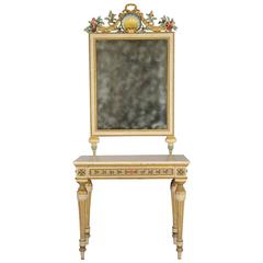 Louis XVI Console and Mirror Couple