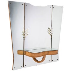 Large Console with Light Mirror by Osvaldo Borsani for Arredamenti Borsani, 1940