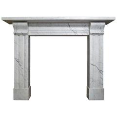 Antique Late Regency Marble Fireplace Mantel 9