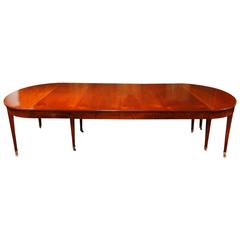 Extendable Mahogany Dining Room Table, Directoire Period