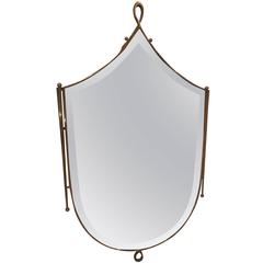 Elegant 1950s Italian Mirror by Tomaso Buzzi