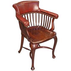 Antique 19th Century Mahogany Desk Chair