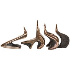 Unsigned Canadian Multi-Piece Bronze Abstract Sculpture, circa 1975