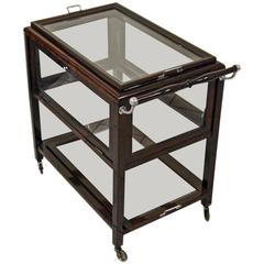 Art Nouveau Vienna Serving Trolley Beechwood Mahogany Stained, circa 1915