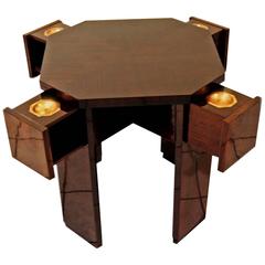 Art Nouveau Vienna Elegant Game Table Rosewood Veneer, circa 1900 3