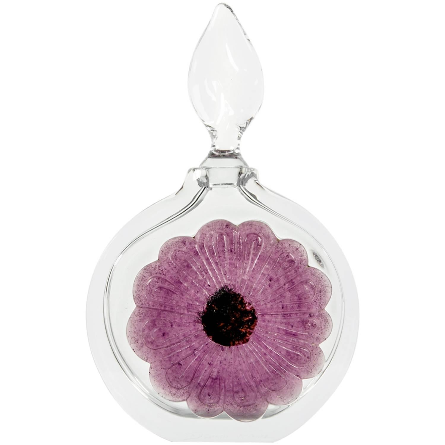 Vintage Daum France Crystal Perfume Bottle