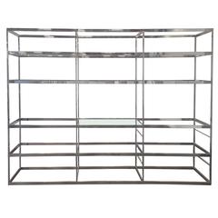 Chrome Etagere with Glass Shelves 6