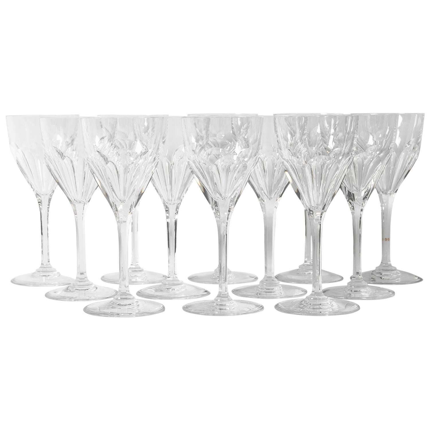 Vintage Saint Louis Crystal Wine / Water Glassware Set