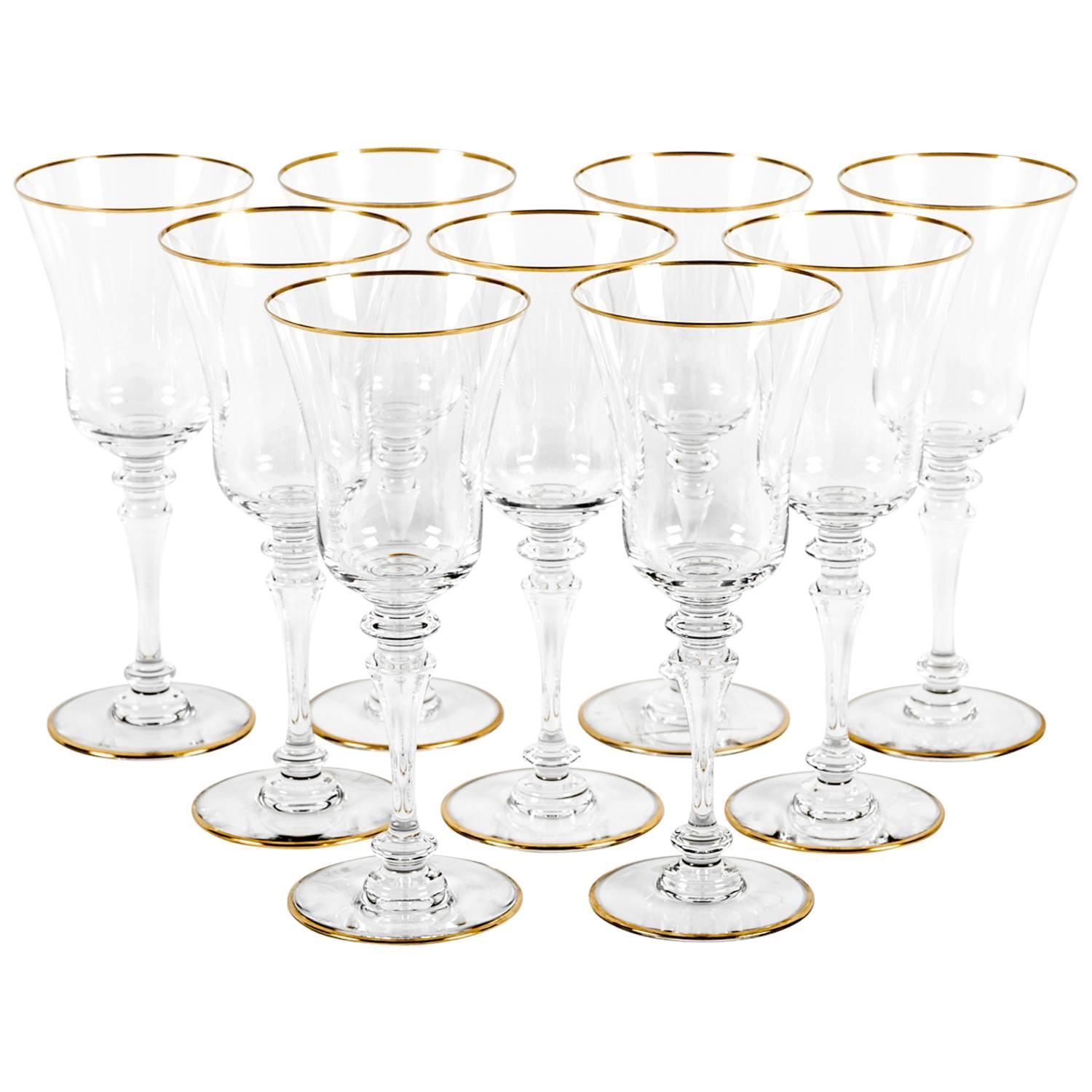Vintage Set of Nine Baccarat Glassware