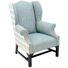 Vintage Wing Chair, Newly Upholstered 9