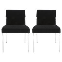 Moroso Black Steel Side Dining Chair by Enrico Franzolini, Italy