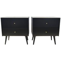 Pair of Marble-Topped Planner Group Nightstands by Paul McCobb for Winchendon