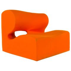 Moroso Orange Misfits Central 1 Modular Sectional Sofa Unit by Ron Arad, Italy