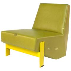 Used Green Leather Moroso Silver Lake Low Chair by Patricia Urquiola, Italy